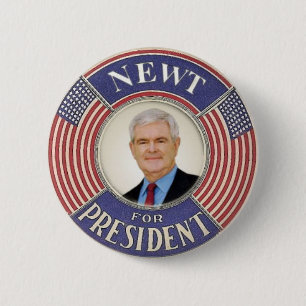 Badge Rond 5 Cm Bouton 2012 de Newt Gingrich