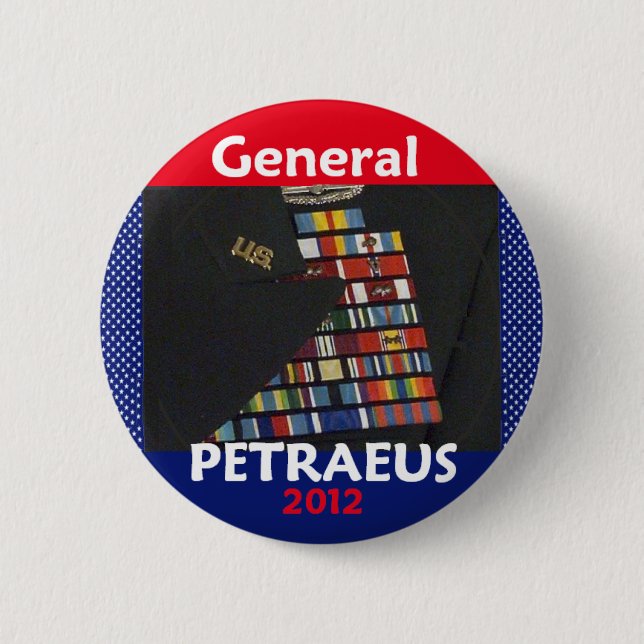 Badge Rond 5 Cm Bouton 2012 de Petraeus Presdent Irak (Devant)