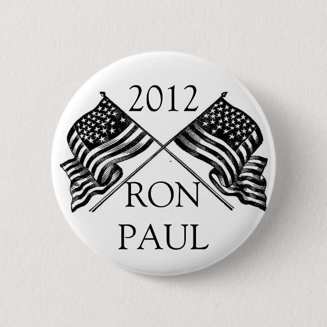 BADGE ROND 5 CM BOUTON 2012 DE RON PAUL (Devant)