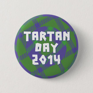 Badge Rond 5 Cm Bouton 2014 de jour de tartan de fonctionnaire