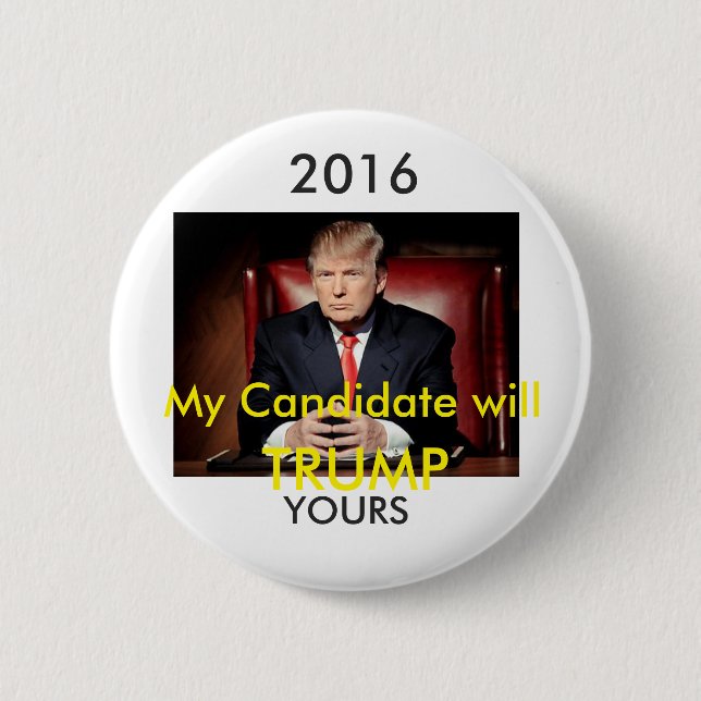 Badge Rond 5 Cm Bouton 2016 de Donald Trump Pinback (Devant)