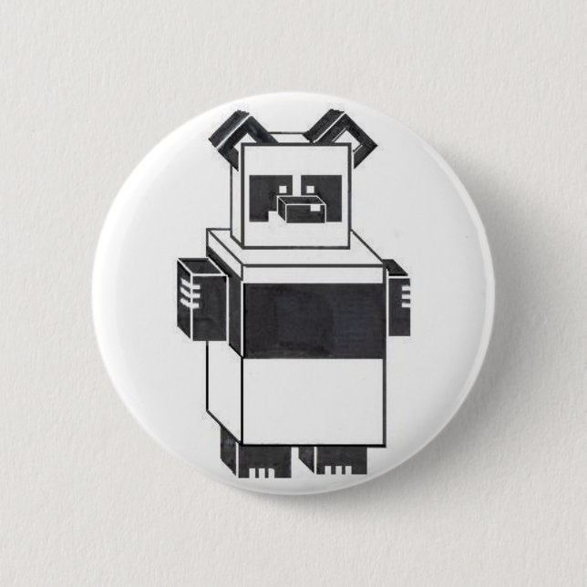 Badge Rond 5 Cm Bouton 2,25" de Pandabot (Devant)
