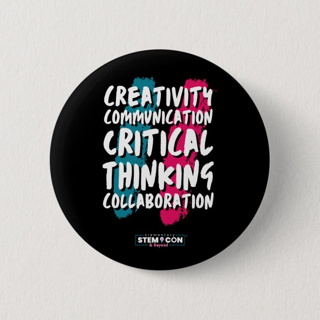 Badge Rond 5 Cm Bouton 4 C de STEM (Devant)