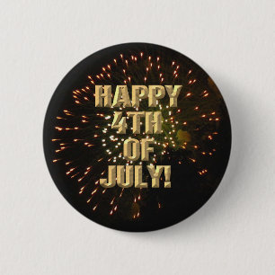 Badge Rond 5 Cm Bouton 4 juillet Fireworks 4