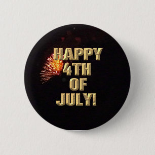 Badge Rond 5 Cm Bouton 4 juillet Fireworks 8