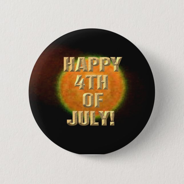 Badge Rond 5 Cm Bouton 4 juillet Fireworks 9 (Devant)