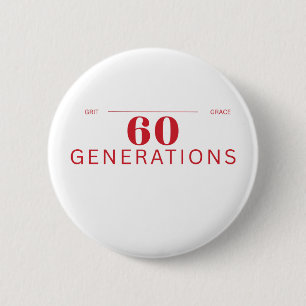 Badge Rond 5 Cm Bouton 60 Générations de Résilience et de Grâce