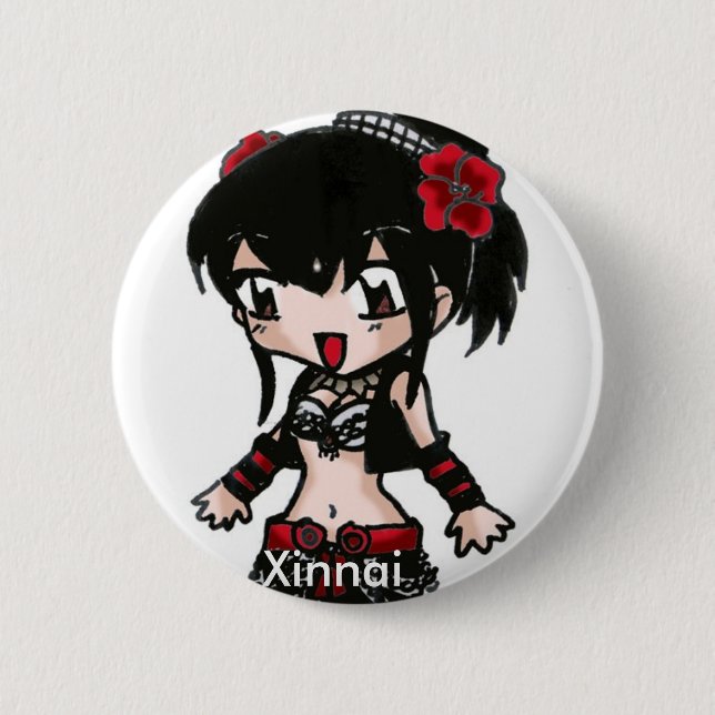 Badge Rond 5 Cm Bouton 6 de BellyDancer - fusion tribale (Devant)