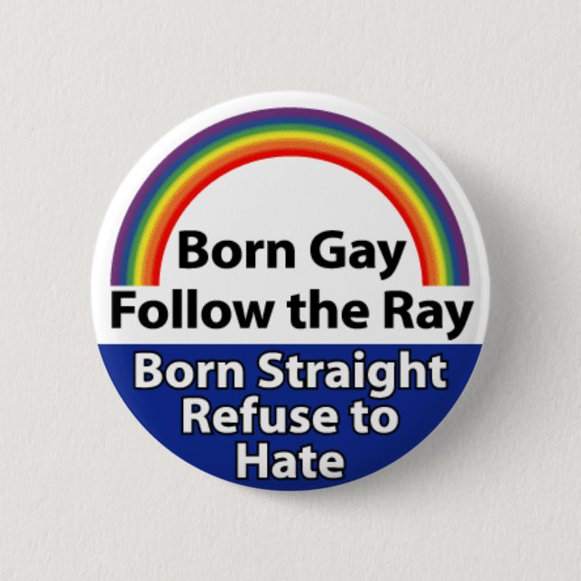 BADGE ROND 5 CM BOUTON 6 DE GAY PRIDE (Devant)