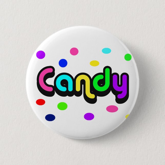 Badge Rond 5 Cm Bouton à bonbons (Devant)