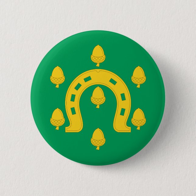 Badge Rond 5 Cm Bouton à broche du drapeau de Rutland (Devant)