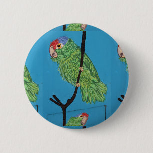 Badge Rond 5 Cm bouton à couronne rouge