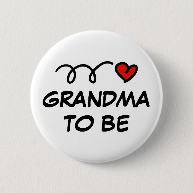 Badge Rond 5 Cm Bouton à épingler futur mamie (Devant)
