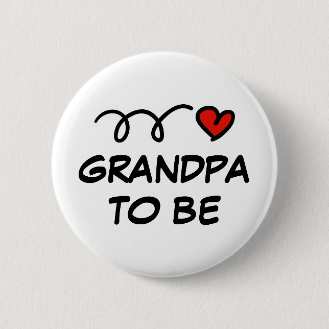 Badge Rond 5 Cm Bouton à épingler futur papi (Devant)
