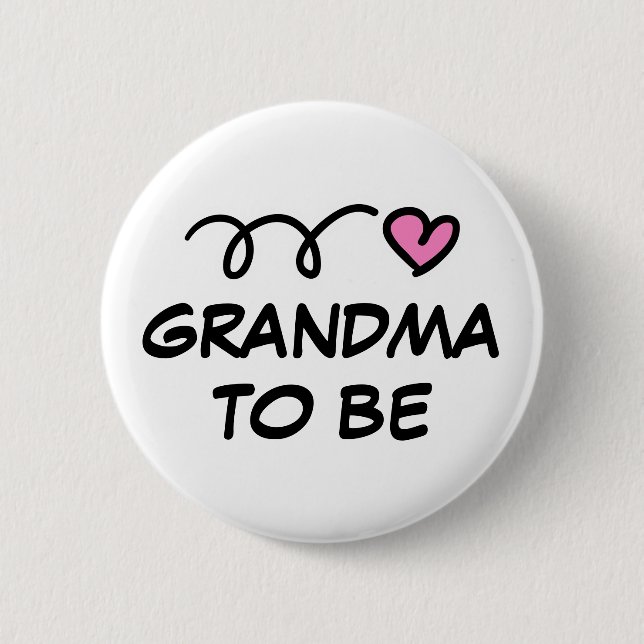 Badge Rond 5 Cm Bouton à épingler 'Future grand-mère' (Devant)