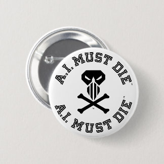 Badge Rond 5 Cm Bouton A.I. Must Die™ Logo (Police Collège)