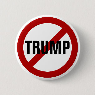 Badge Rond 5 Cm Bouton à revers anti-Trump Arrêtez Donald Trump