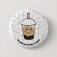 Bouton à thé à bulle Boba Cute