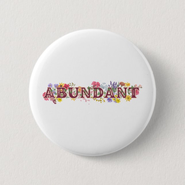 Badge Rond 5 Cm Bouton Abondant (Devant)