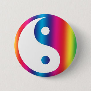 Badge Rond 5 Cm Bouton abstrait de Pin de sac à dos de Yang de