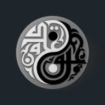 Badge Rond 5 Cm Bouton abstrait de Pin de sac à dos de Yang de<br><div class="desc">Bouton abstrait de Pin de sac à dos de Yang de Yens</div>