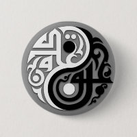 Bouton abstrait de Pin de sac à dos de Yang de