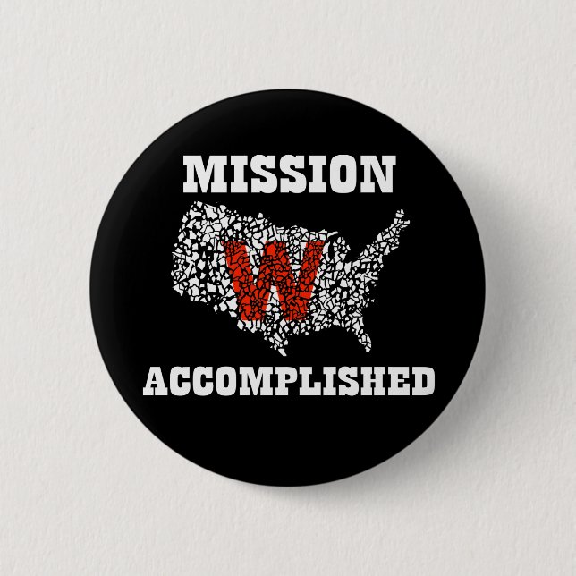Badge Rond 5 Cm Bouton accompli de mission (Devant)