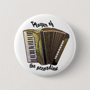 Badge Rond 5 Cm Bouton Accordion Player