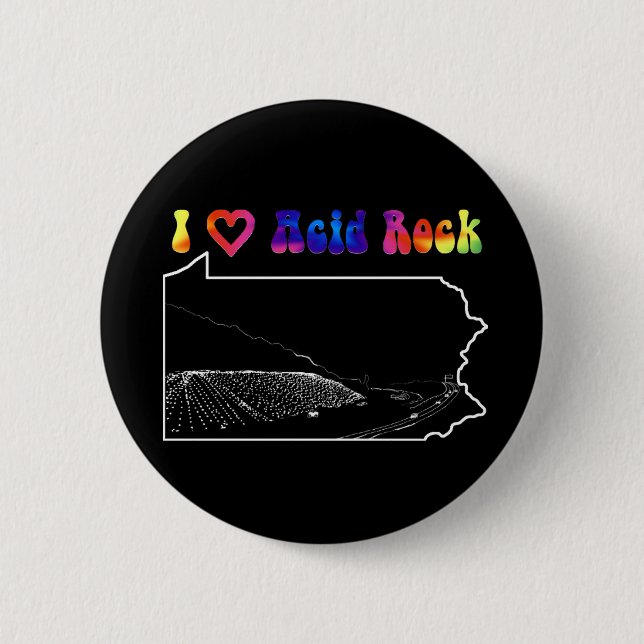 Badge Rond 5 Cm Bouton acide de roche du *heart* I (Devant)