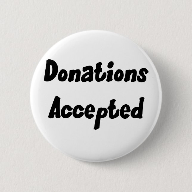 Badge Rond 5 Cm Bouton admis par donations (Devant)