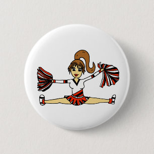 Badge Rond 5 Cm Bouton adorable de pom-pom girl