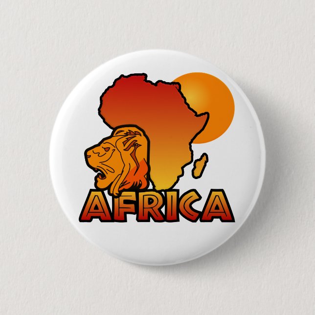 Badge Rond 5 Cm Bouton Afrique (Devant)
