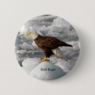 Badge Rond 5 Cm Bouton Aigle