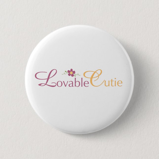 Badge Rond 5 Cm Bouton aimable rond de cutie (Devant)