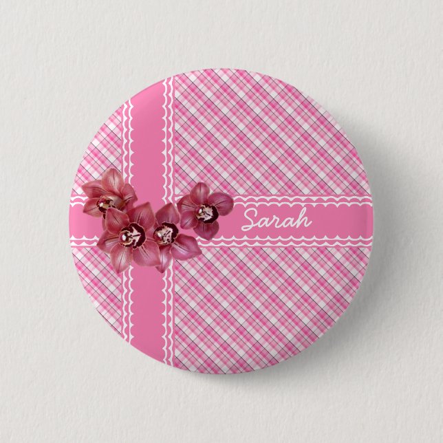 Badge Rond 5 Cm Bouton Ajouter un nom personnalisé (Devant)