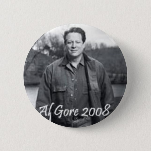 Badge Rond 5 Cm Bouton Al Gore 2008 (Devant)
