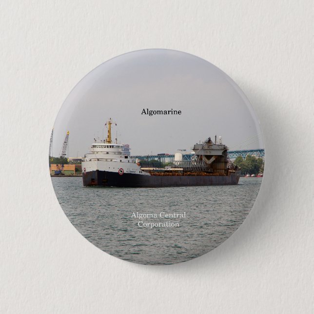 Badge Rond 5 Cm Bouton Algomarine (Devant)
