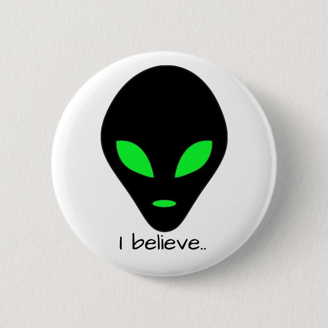 Badge Rond 5 Cm Bouton Alien (Devant)