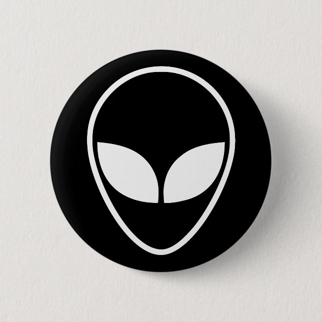 Badge Rond 5 Cm Bouton Alien, geek (Devant)
