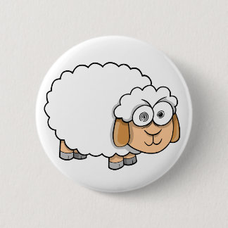 Badge Rond 5 Cm Bouton aliéné fou de moutons