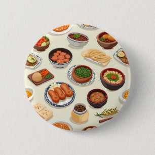 Badge Rond 5 Cm Bouton alimentaire coréen