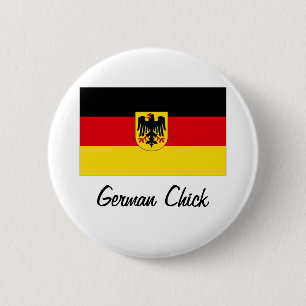 Badge Rond 5 Cm Bouton allemand de poussin