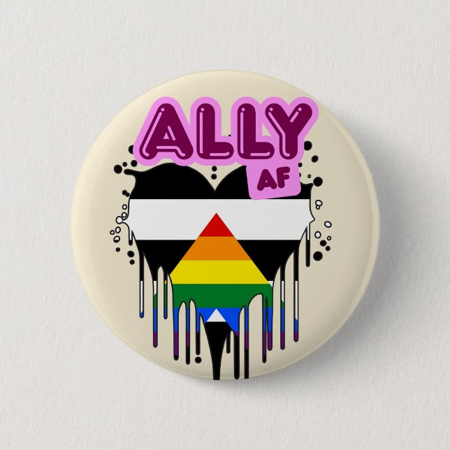 Badge Rond 5 Cm Bouton Ally (Devant)