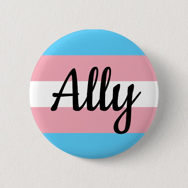 Badge Rond 5 Cm Bouton Ally Drapeau (Devant)
