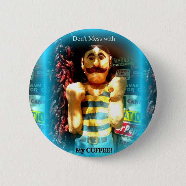 Badge Rond 5 Cm bouton amateurs de café (Devant)