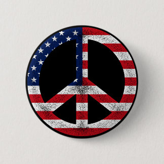 Badge Rond 5 Cm Bouton américain de paix