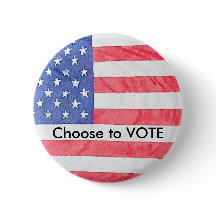 Bouton American Flag USA "Choisissez de voter"
