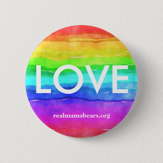 Badge Rond 5 Cm Bouton Amour (Devant)