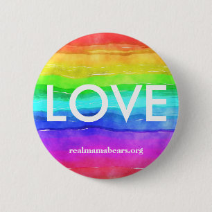Badge Rond 5 Cm Bouton Amour
