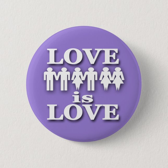 Badge Rond 5 Cm Bouton Amour (Devant)